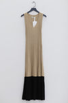 SWAYING/KNIT striped contrast sleeveless dress SW24SS2L03 ginger/black